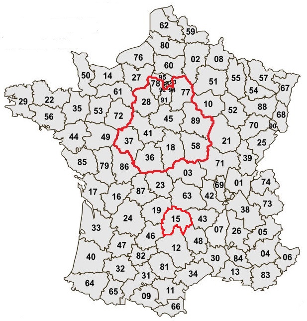 Carte zone intervention